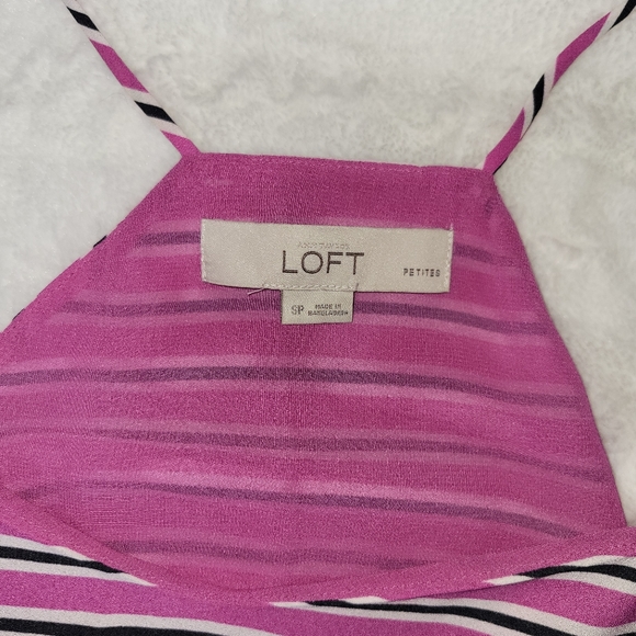 Ann Taylor Loft xs petite, striped spaghetti strap top - Picture 6 of 7